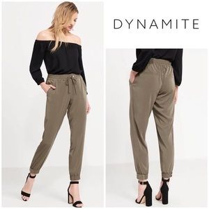 DYNAMITE Beige Sacha Joggers